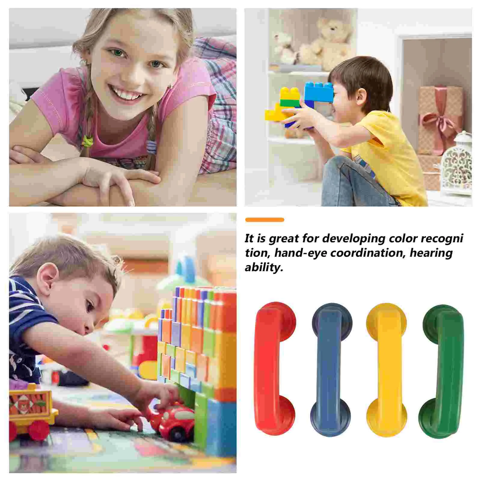 4 Pcs Earpiece Toy Whisper Phones Reading Plastic Decor Portable Small Models Primary School