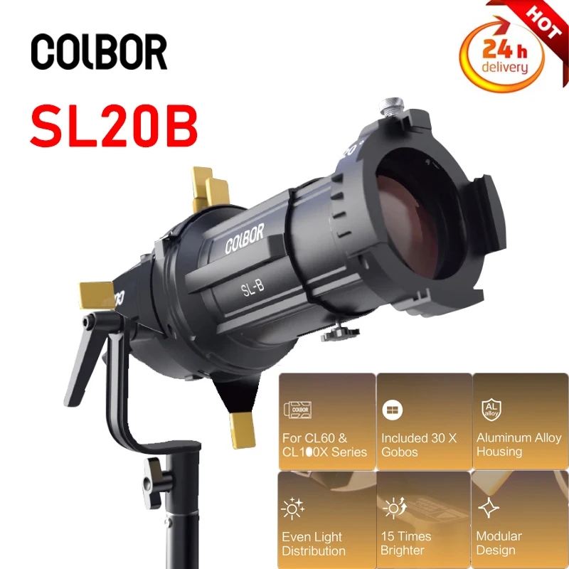 

COLBOR SL20B Bowens Mount Focalize Conical Snoots Optical For Photography Light Flash Lamp Accessories,Photo Art Special Effects