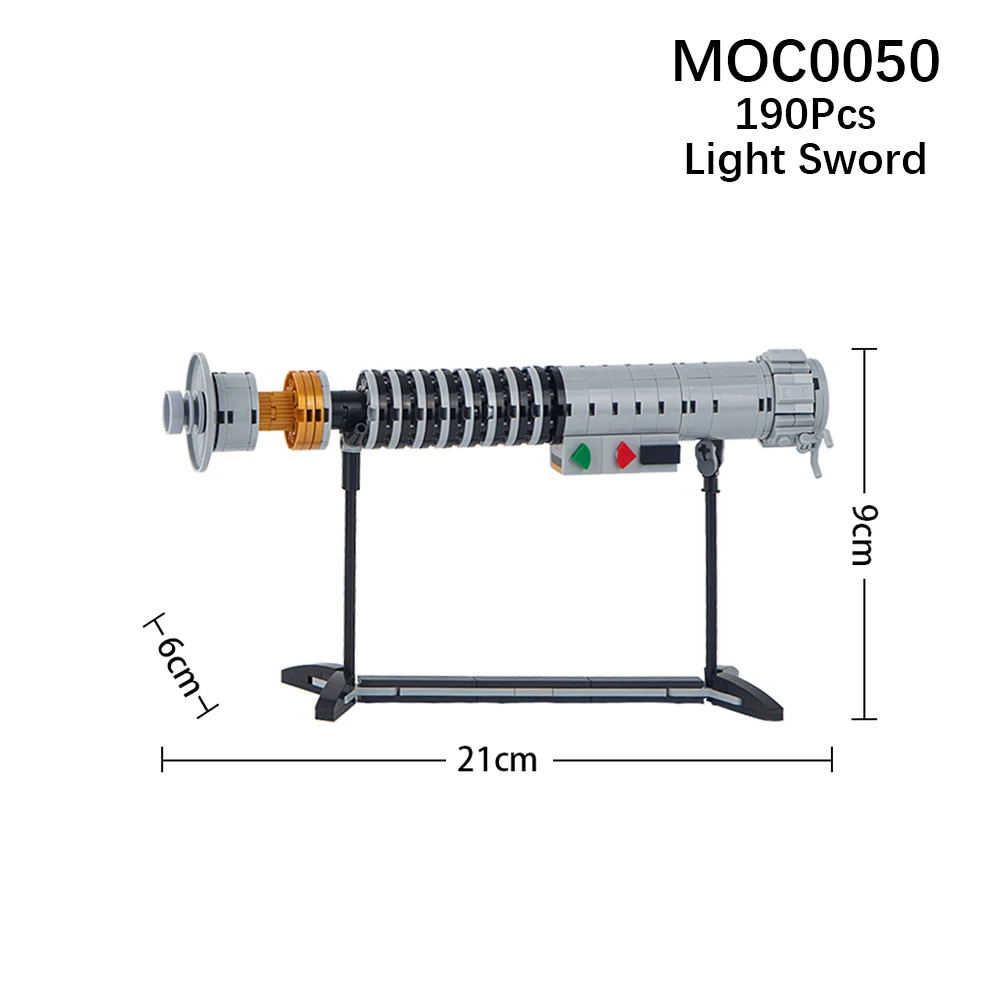 MOC Space Movie Light Sword Brick MOC War Weapon Compatible Building Block Educational Toy For Children Creative Gift Decoration