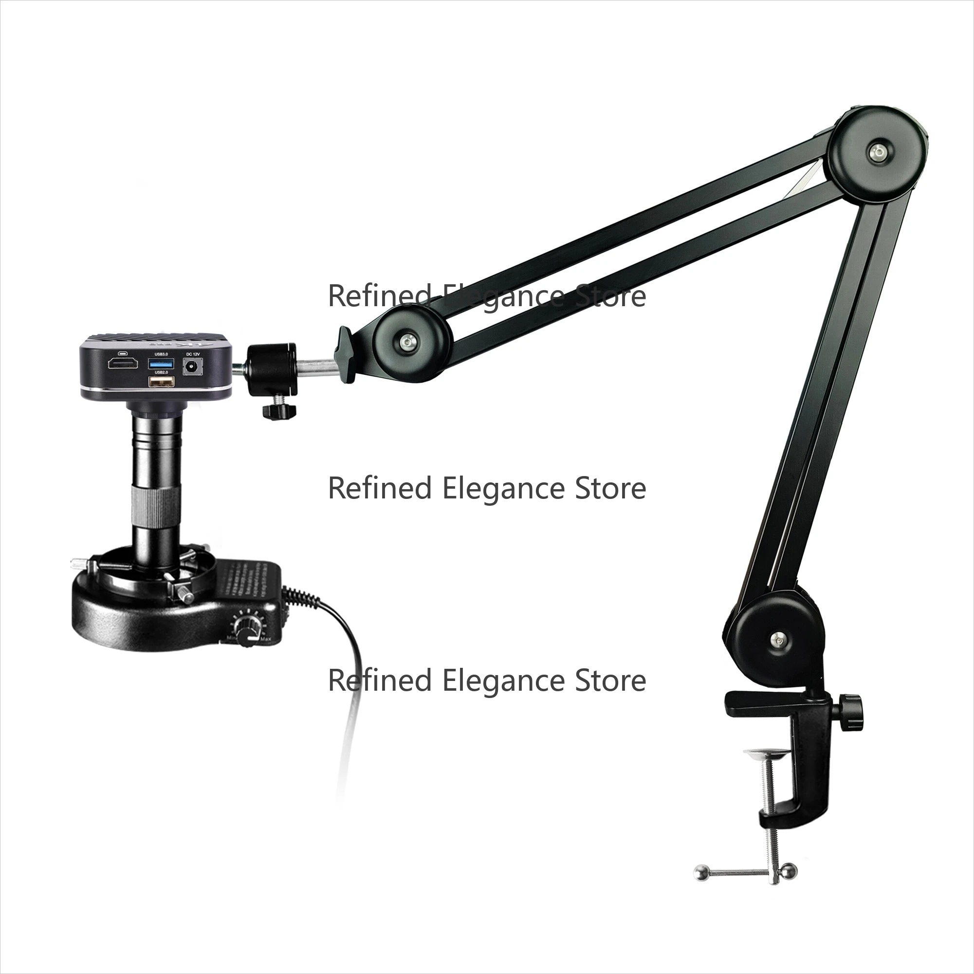 

Wholesale Factory Ultra HD 4K 60fps Digital Microscope Industrial Video Camera 150X Zoom Lens Stand for Electronics Repair