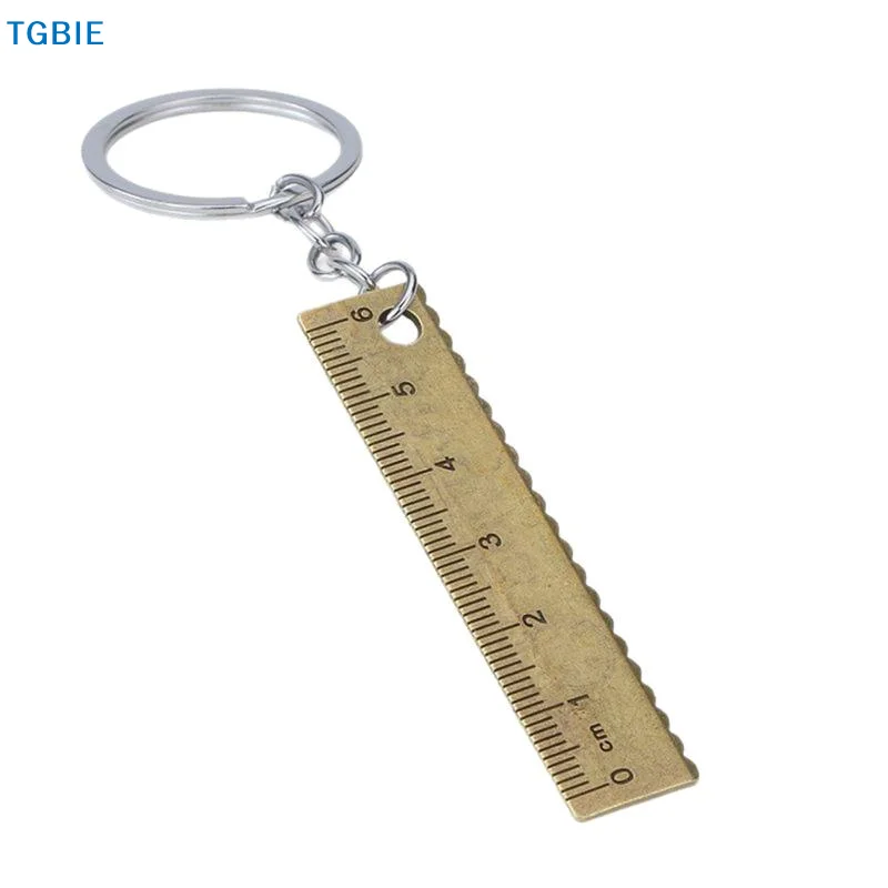 [TL]【TL】Stainless Steel Mini Ruler With Keychain - Measuring Tool For Office And School Supplies (Anti-loss Measuring Ruler)