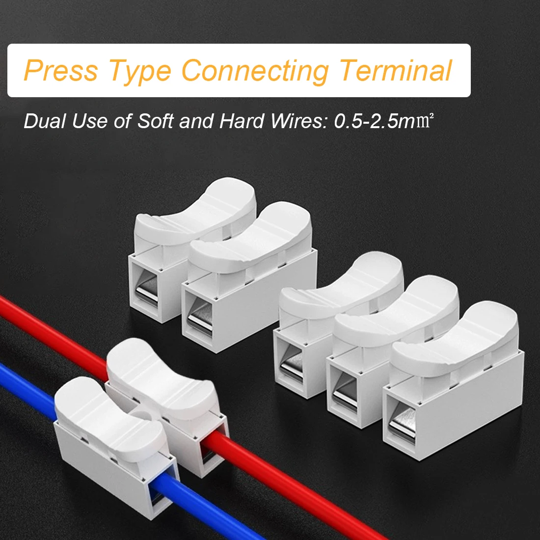 Lots of CH2/CH3 Quick Press Terminal CH2/CH3 Wire Clip Connector Power Cord Clamp Lamp Terminal Quick Connector