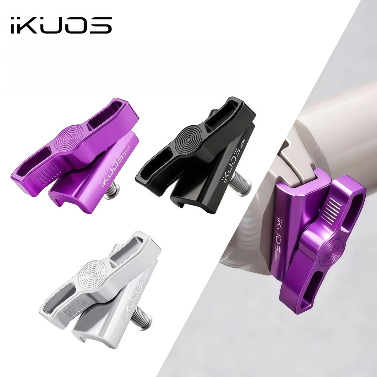 

iKUOS CB03/CB04 CNC Aluminum Folding Clamp Lever For Brompton & JAVA NEO Anti-Slop Anti-Creak Anodized (Black Silver Purple)