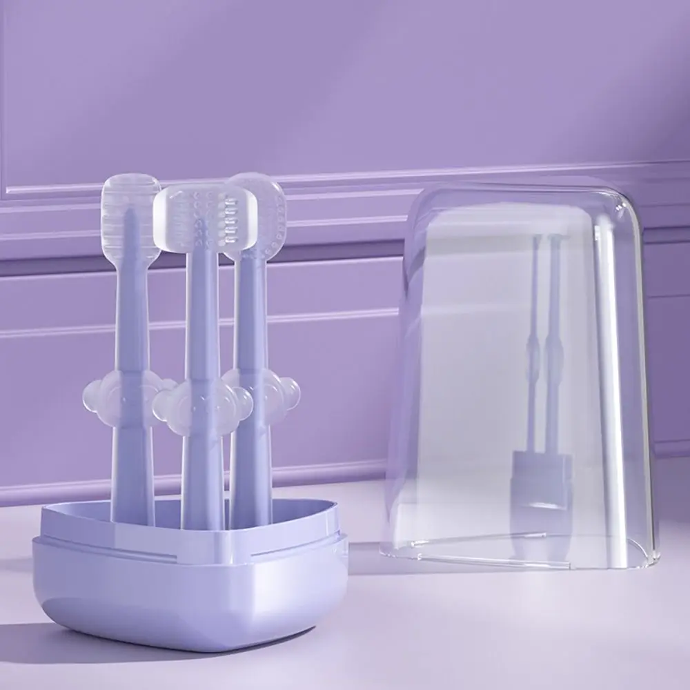

3pcs U-Shaped Silicone Teething Newborn Toothbrushes Infant Mouth Cleaner Baby Tongue Cleaner Tooth Scrubber