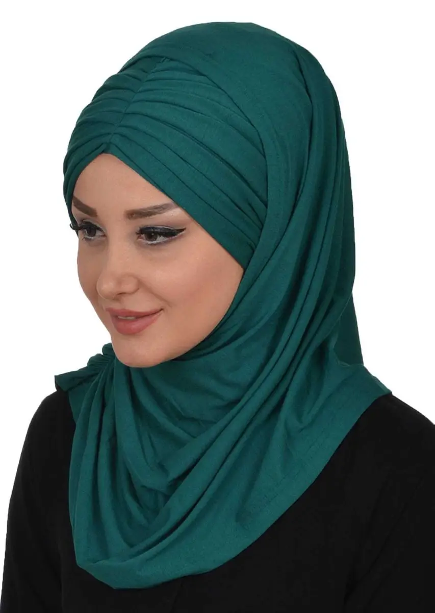 Plissee Knochen schal Set grün