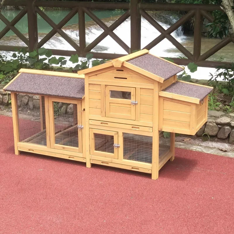 Outdoor double-layer rabbit cage rabbit nest anti-spray urine rabbit house with tray chicken cage pigeon nest pigeon house