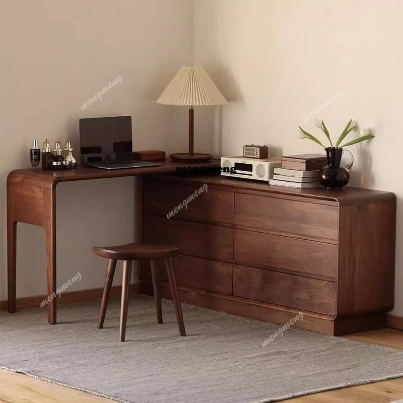 Modern Drawers Vanity Table Makeup Bedroom Bedside Study Living Room Dressing Table Wood Vintage Penteadeira Home Furniture