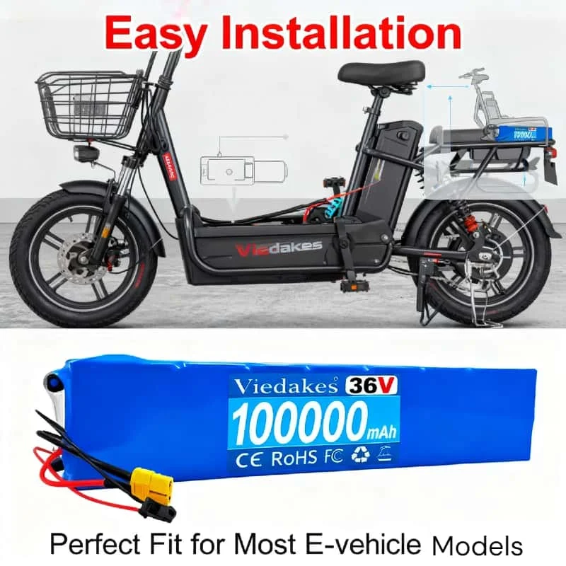 

10S3P 36V 100Ah Lithium Battery:High Energy Density for Solar Storage/E-Tools – Overload Protection,Great for Workshop & Camping