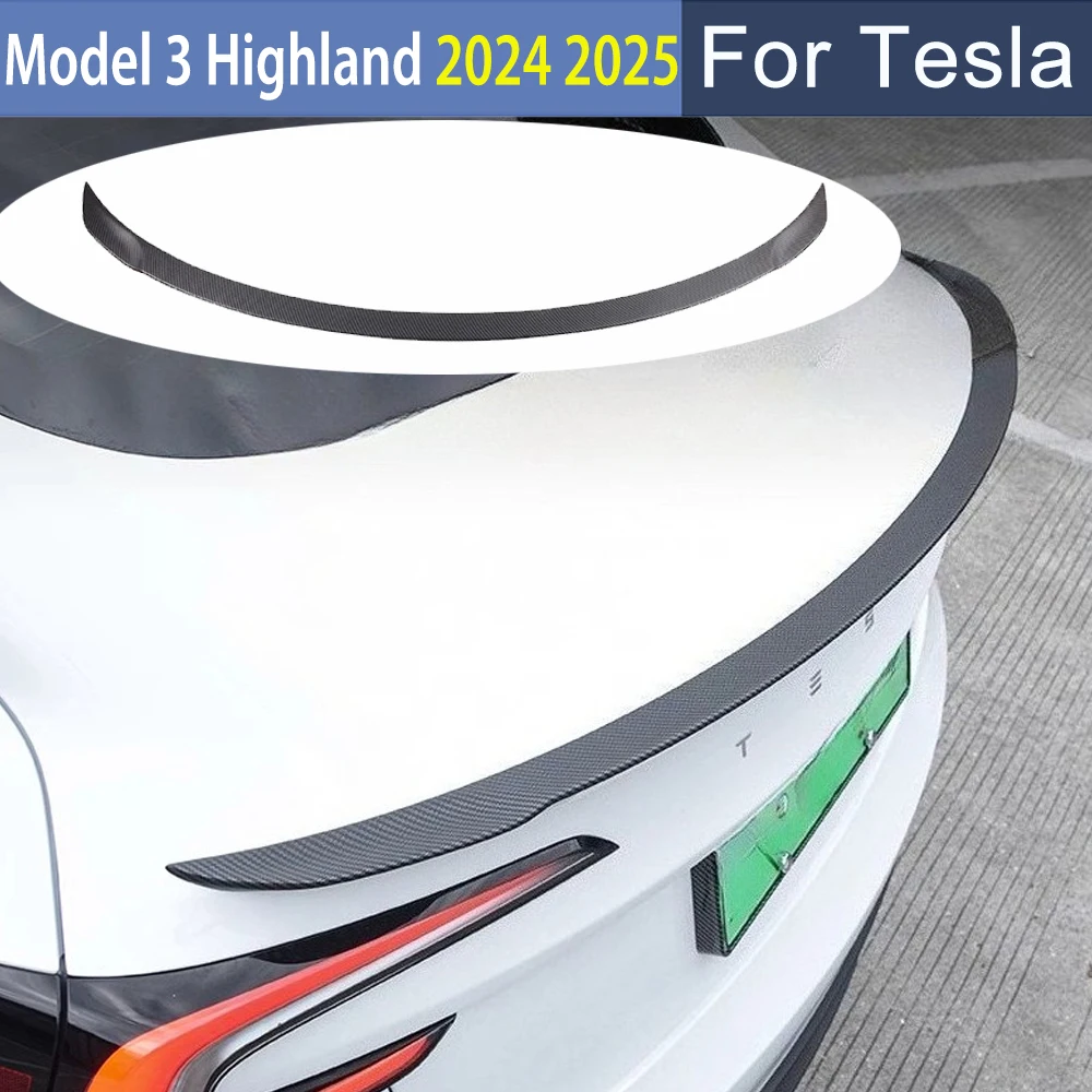 

For Tesla Model 3 Highland 2024 2025 Rear Trunk Spoiler Wing Lip New Design high-performance version Auto Accessories Tuning