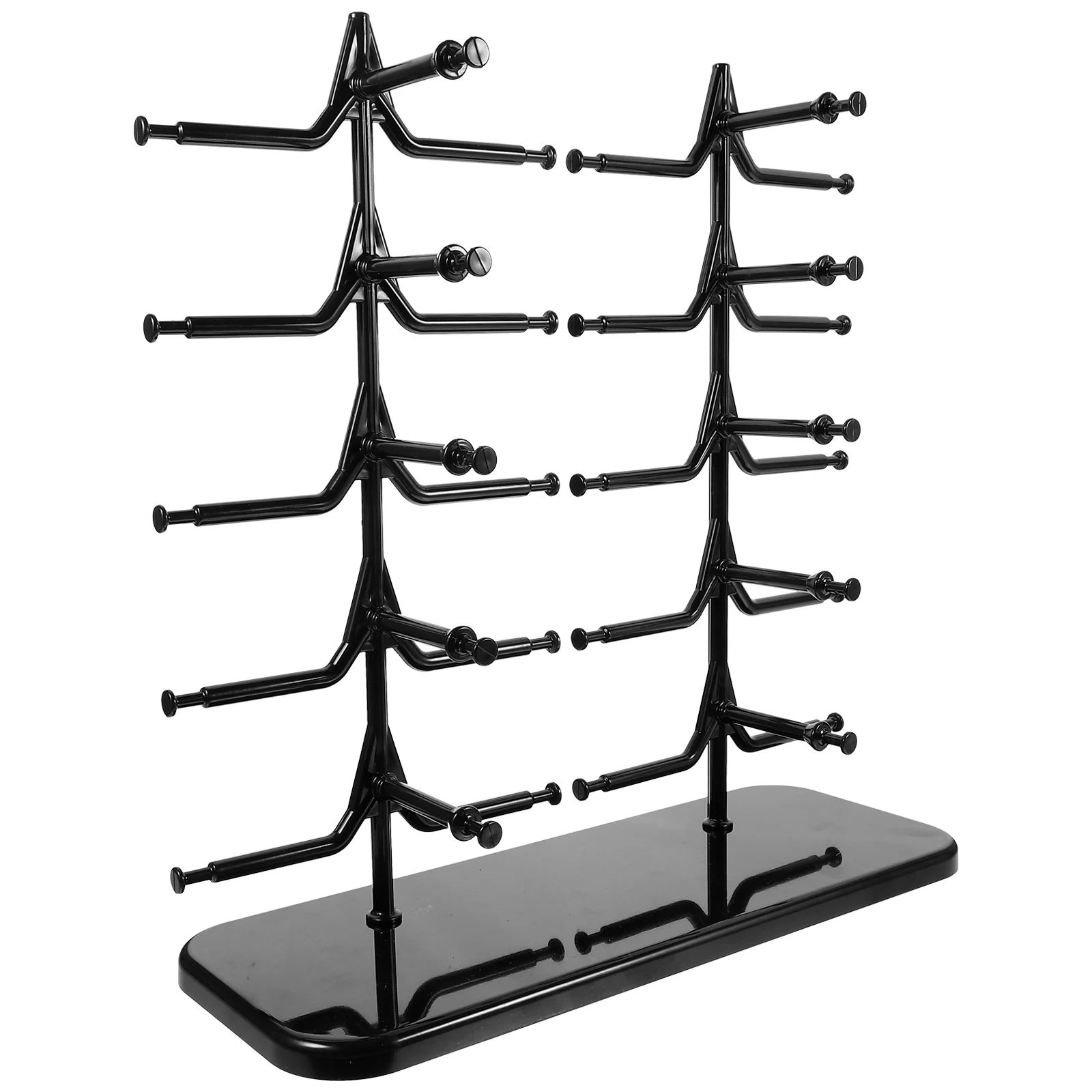 

10 Pairs Detachable Double Row Sunglasses Display Rack Eyewear Stand Black Glasses ganizer Storage Jewelry Packaging Display