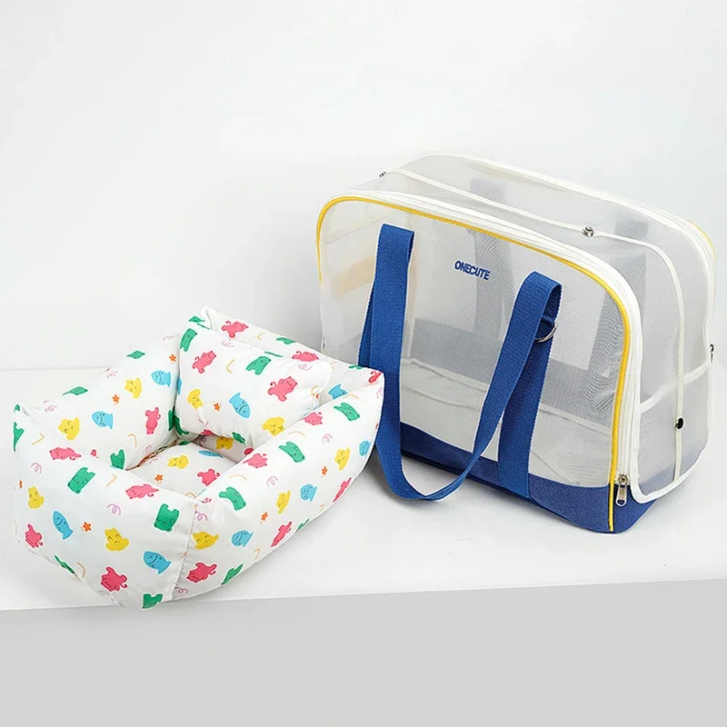 2 in 1 Pet Bed and Handbag Mesh Breathable Cat Dog Carrier Bags for Small Dogs Outdoor Traveling Supplies Puppy Accessories