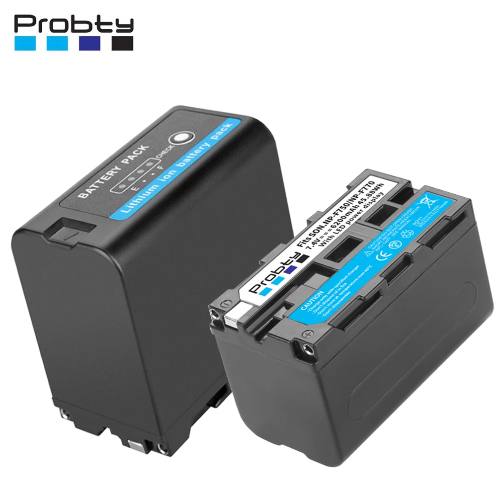 8800mAh/6200mAh NP-F970 NP-F960 NP-F750 F770 Battery LED Power Indicator for Sony NP F960 F970 NP-F550 CCD-TRV58 V1J z1