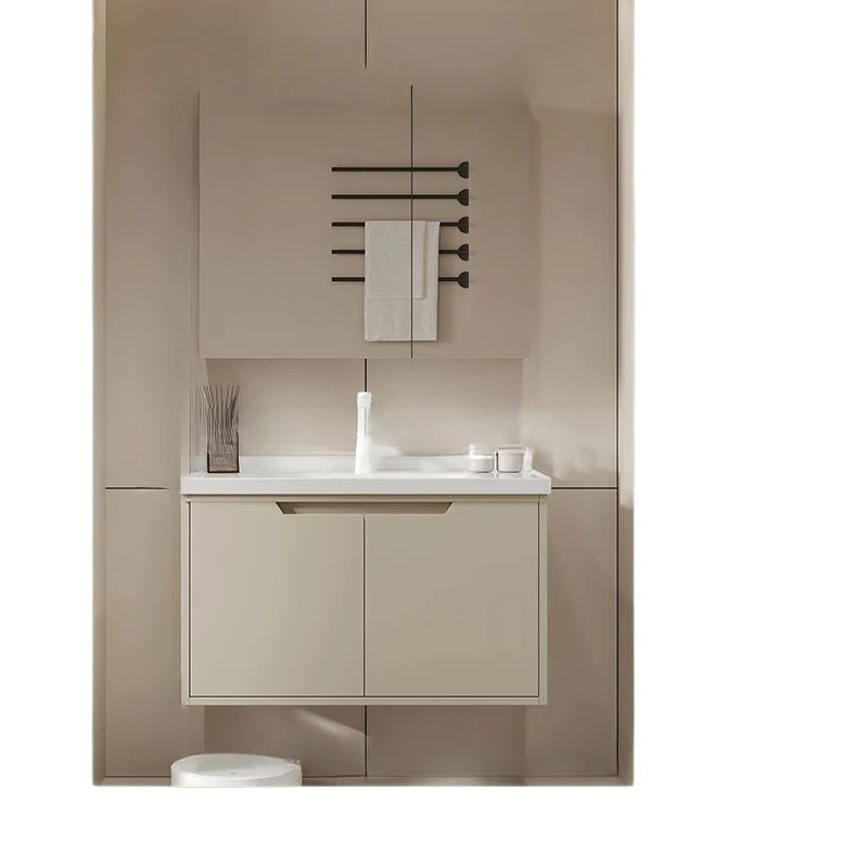 Новый керамический интегрированный умывальник из кремового дуба