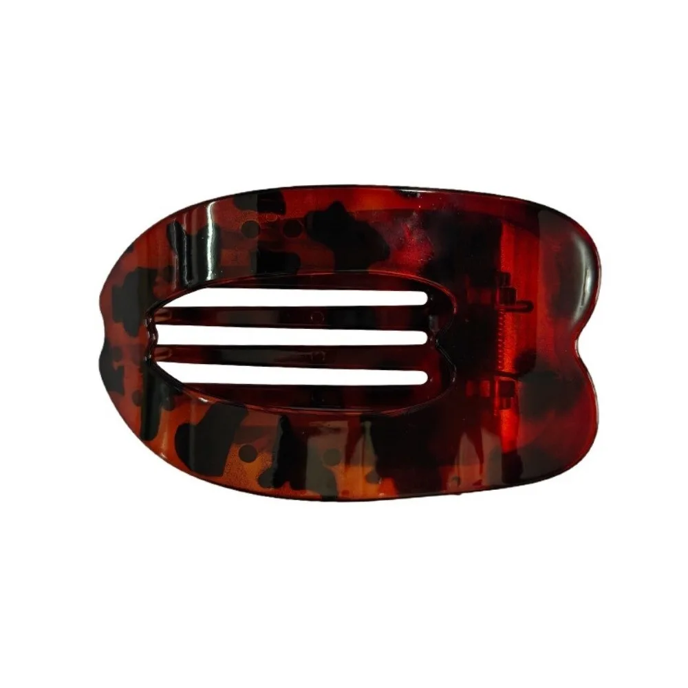 

Korean Style Oval Hair Clips Matte Acrylic Hair Claws Leopard Duckbill Clip Hair Accessories