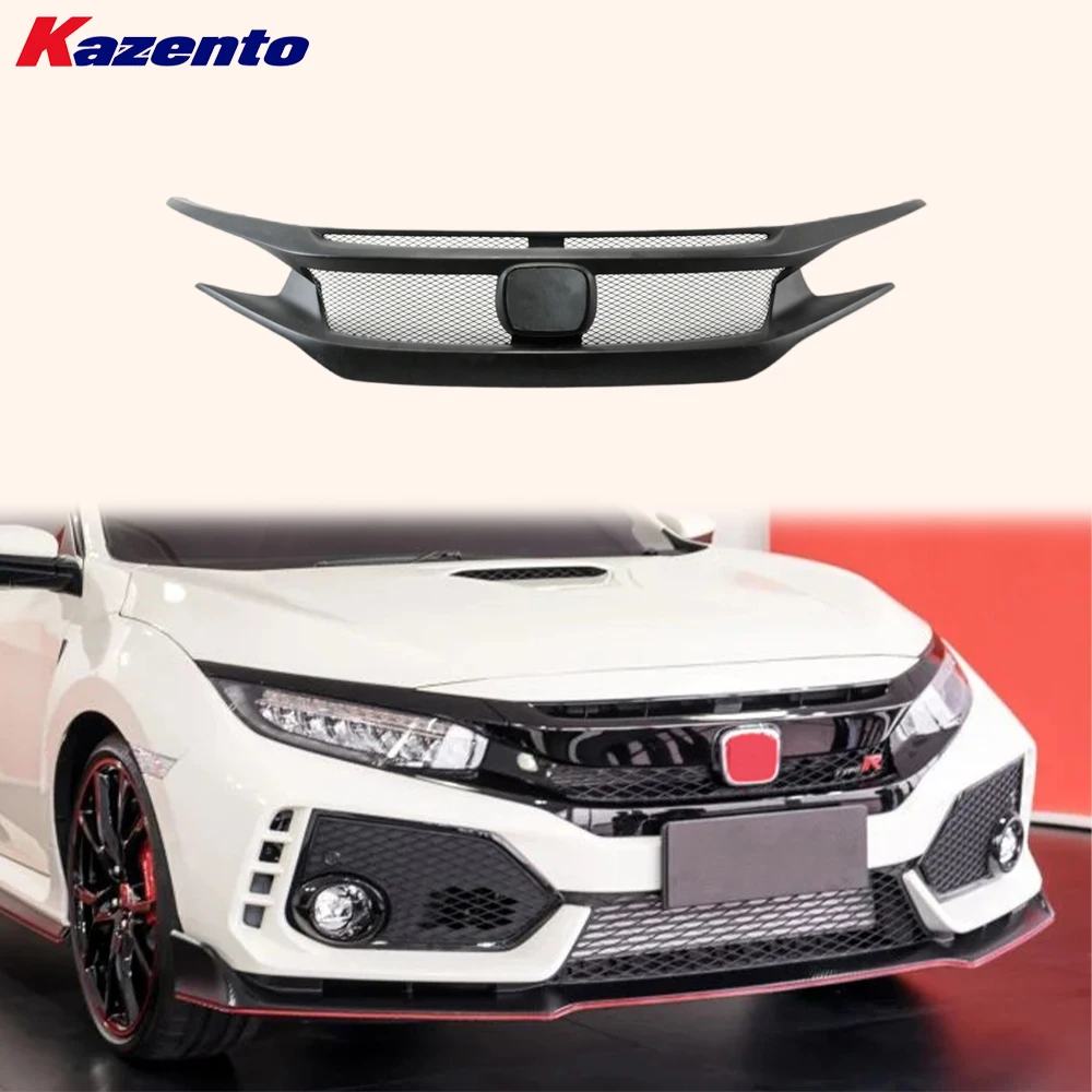 

For Honda Civic FK7 2016-2021 FK8-Style Fiberglass Front Grille Replacement