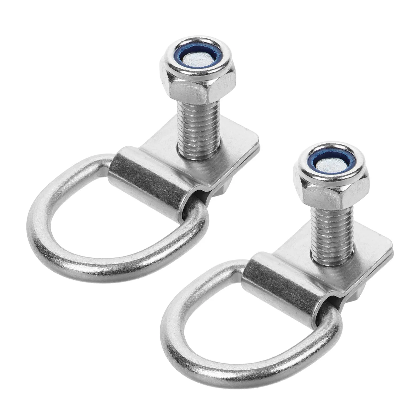 

2 комплекта крепежных кольцевых анкеров D-образной формы для прицепов, кольца для крепления грузов, сверхмощные крюки для крепления к грузовому отсеку, винты M10x40, диаметр отверстия 10 мм