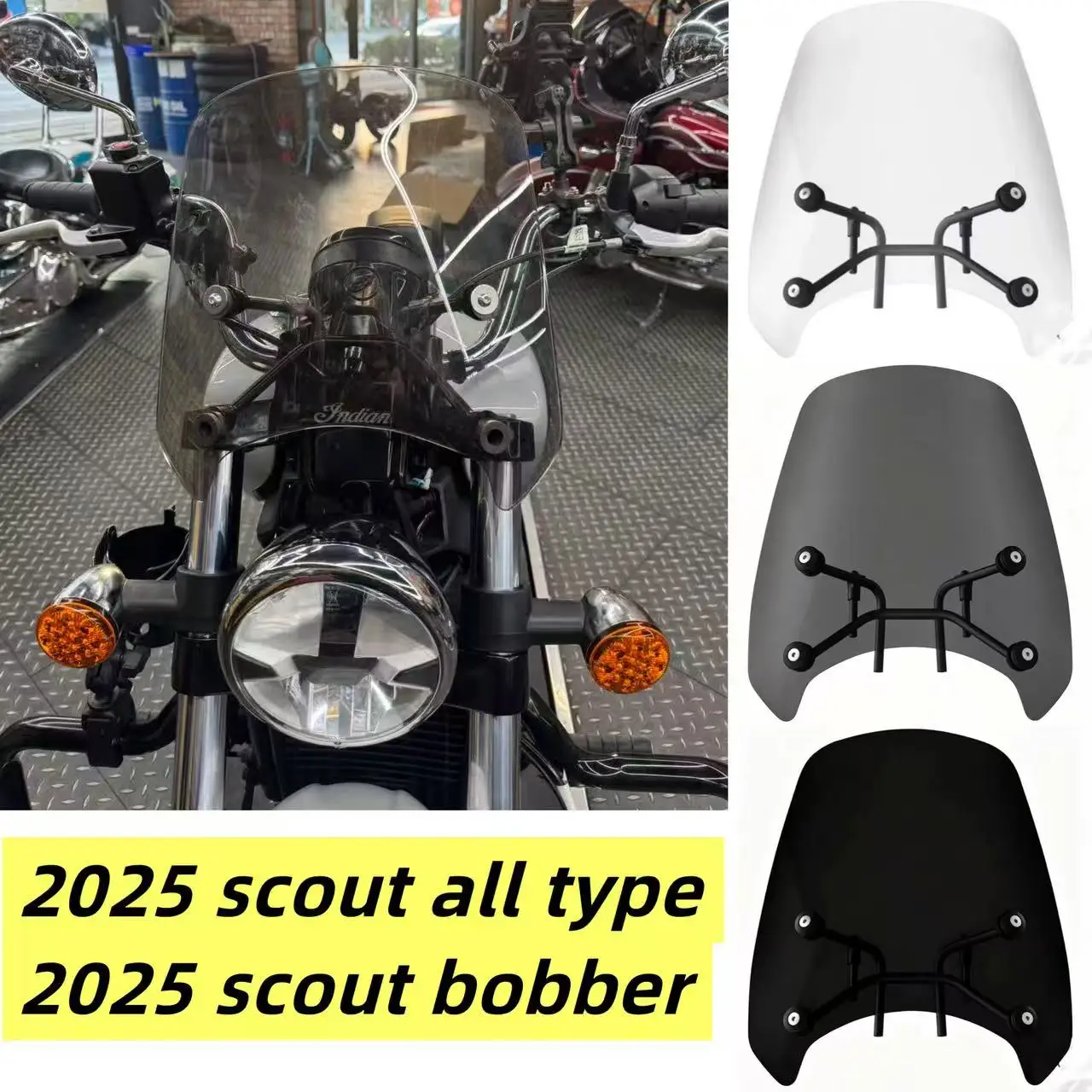 deflecteur-de-vent-pare-brise-spoiler-d'air-pour-moto-indian-scout-bobber-scout-classic-2025-scout-sport-101-twenty-sixty