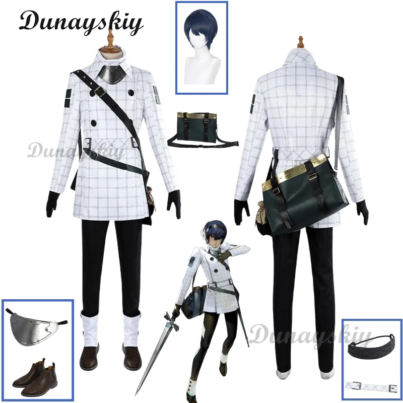 Game Metaphor:ReFantazio Game Will Hero Travelling Boy Captain Cosplay Costume Shoes White Suit Convention Halloween Customized