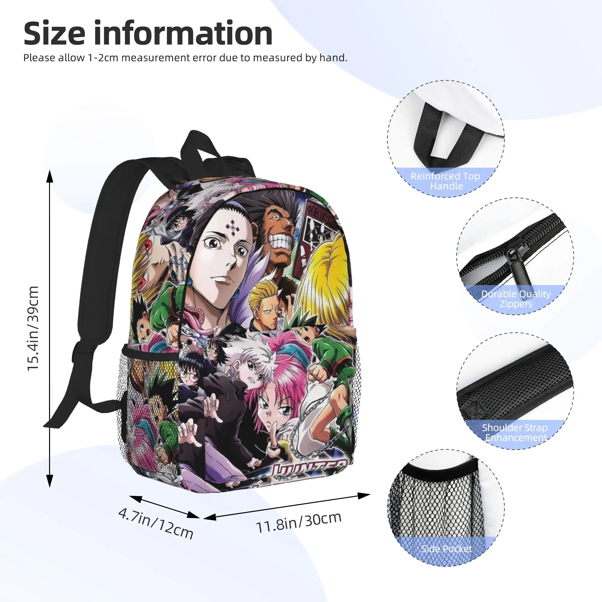 Anime HXH Hunter x Hunter Backpack Hot Sale Daypack Large Capacity Boys Girls BookBag Shoulder Bags for Men Women School Bag