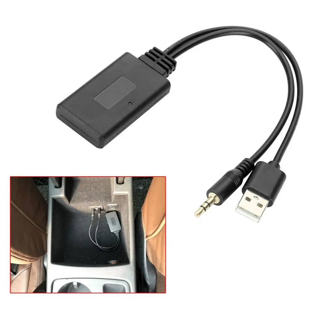 Receiver Adapter Wireless Bluetooth 5.0 Adapter USB + 3.5mm Jack Stereo Audio For Car AUX Speaker Headphone Reciever Handsfree