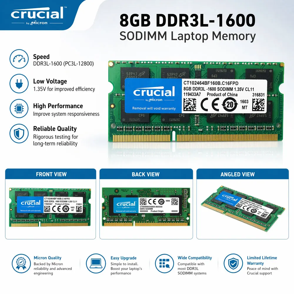 Crucial Laptop Memo…