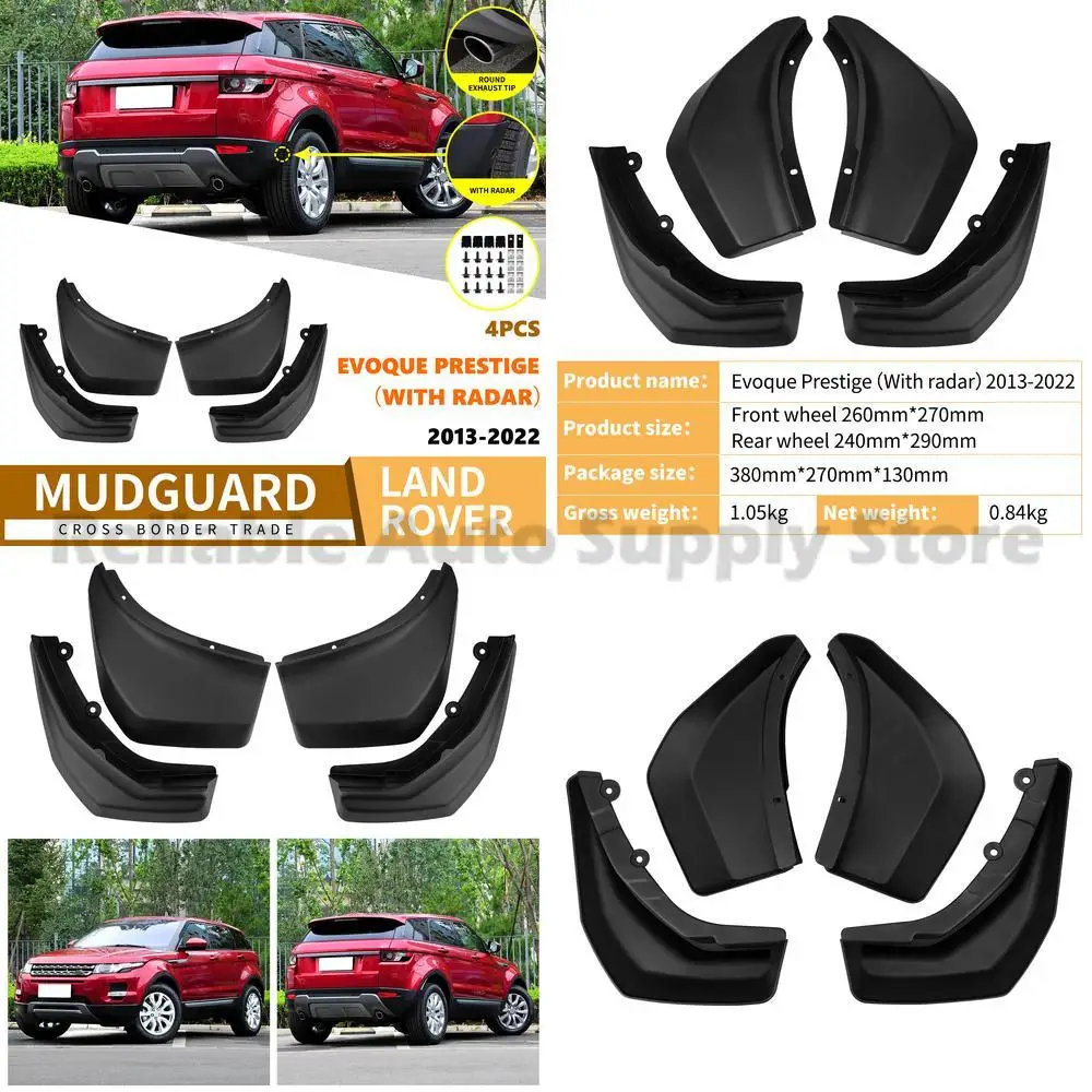 

For Land Rover Evoque Prestige With Radar 2013-2022 Mud Flaps Premium Quality Durable Protection Enhanced Design