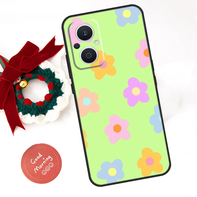 Groovy Pastel Flowers Bloom Daisies Phone Case For OPPO Reno 11 F 10 Pro 4 5 6 7 8 Lite 4Z 5Z 8T OPPO Find X6 X5 Pro X2 X3 Lite