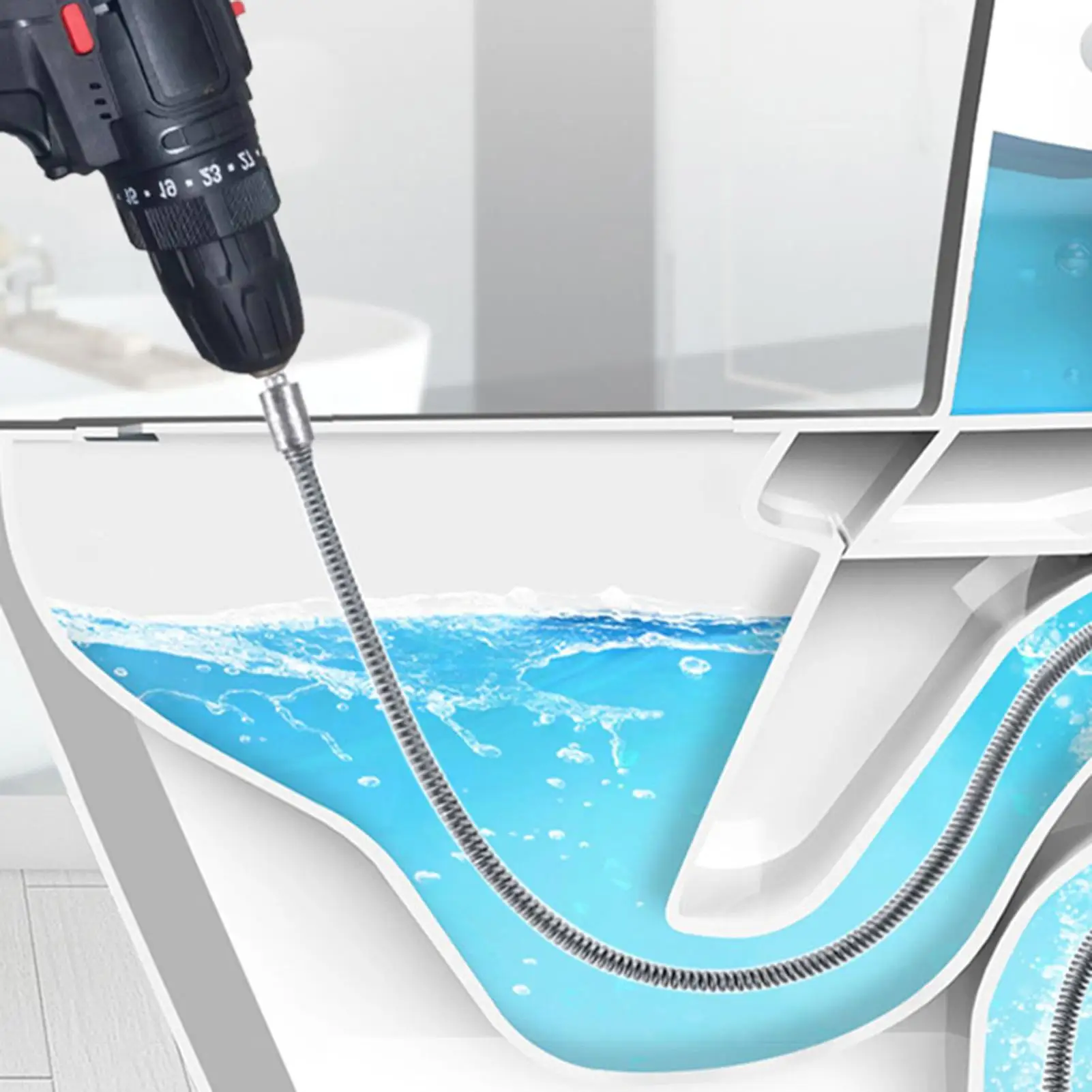 Drain Snake 4M Flexible Pipe Unclogger Manual/Electric Drainage Cleaner Tool Sink Toilet Bathtub Shower Sewer Clog Removal view 2