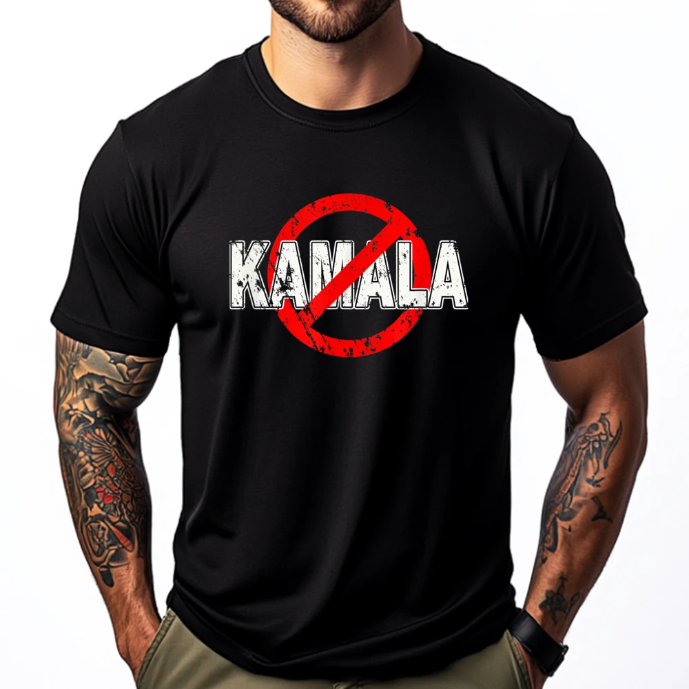 Impeach Kamala Harris Anti Vice President Kamala Harris Graphic T Shirts Men Oversized Printed T-Shirt