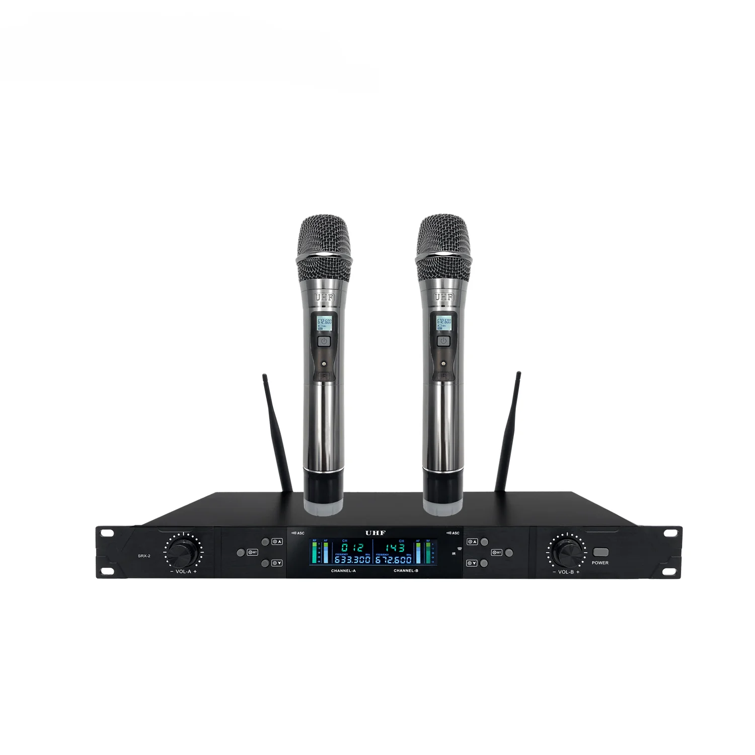 

SRX2 Professional handheld wireless karaoke microphone uhf mic system for performance