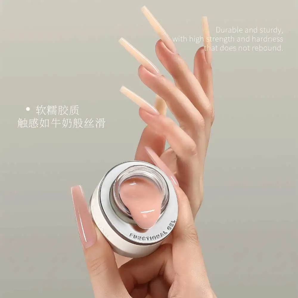 

MRNAIL Jelly Extension Gel Nude Color Construction Adhesive Paperless Tray Rapid Phototherapy Nail Extension Glue For Nail Salon