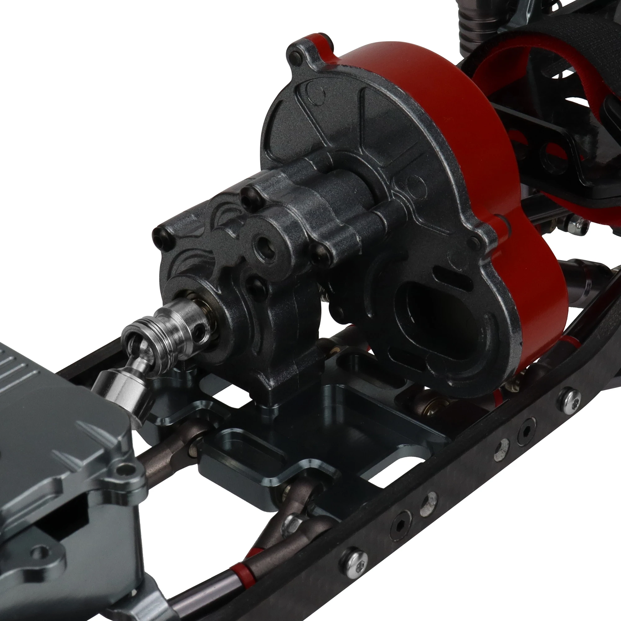 Caja de cambios de transmisión de Metal completa con engranaje para coche RC Crawler 1/10 Axial SCX10, piezas de actualización