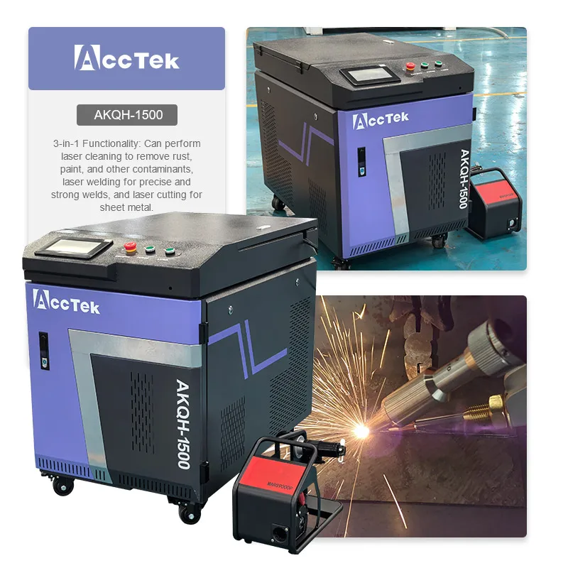 ACCTEK mesin pemotong laser genggam 3 dalam 1, mesin pemotong Las pembersih laser genggam desain baru 1500w 2000w 3000w