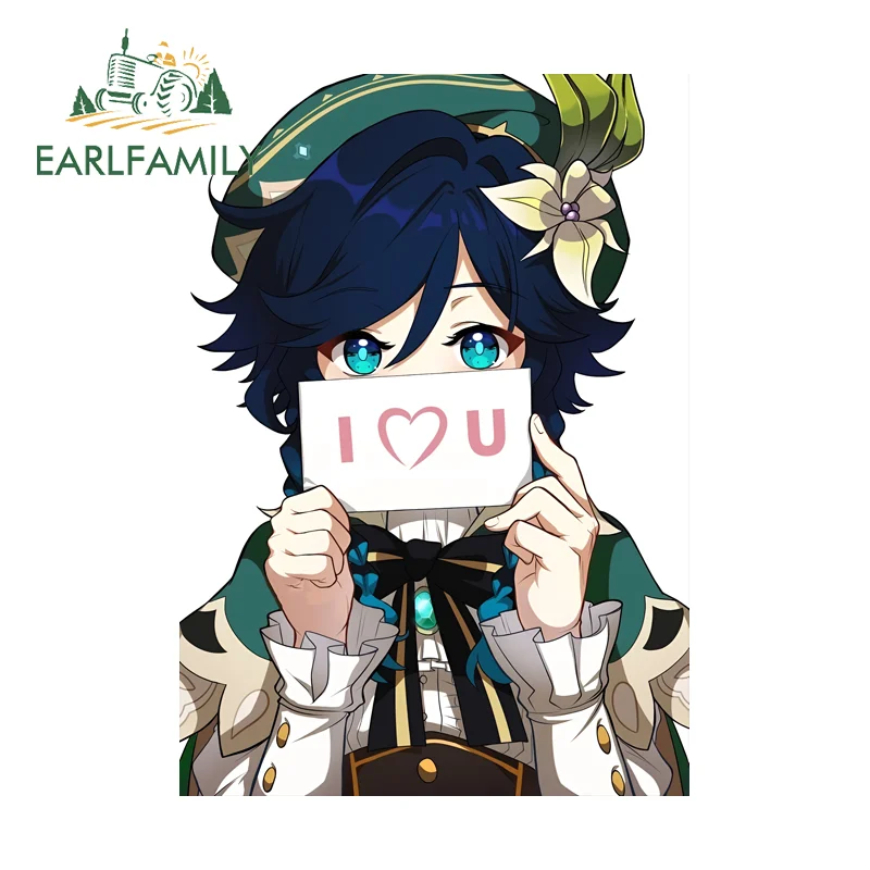 EARLFAMILY Venti Hold Up A Sign Fine Decal Venti Dekoration Occlusion Scratch Femboys Sonnenschutz Elektrofahrrad-Helm-Dekoration
