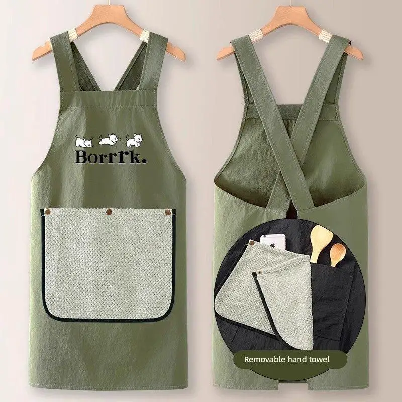 

Новый кухонный фартук 2025 года с функцией защиты рук, масло- и водоотталкивающий, для приготовления пищи, сервировки стола, профессионального использования, осенний сезон