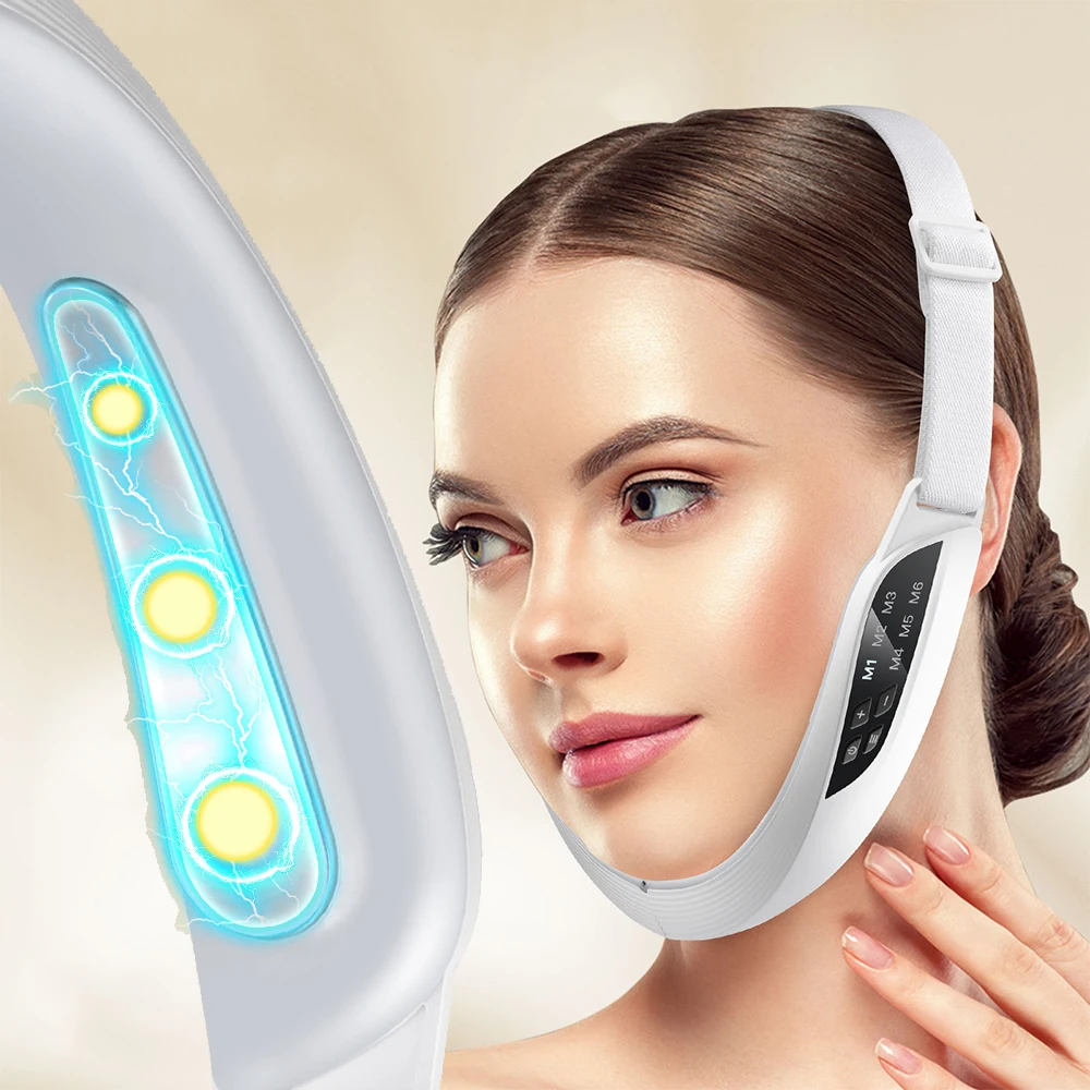 Appareil électrique de Lifting du visage en V, masseur de beauté EMS, dissolvant de Double menton, soins de la peau, lifting à microcourant, raffermissant, Anti-rides