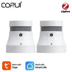 CORUI Tuya Wifi/Zigbee Inteligente Detector de Fumaça Sistema de Alarme de Segurança Inteligente Vida/tuya Aplicativo de Fumo Alarme de Incêndio de Segurança proteção