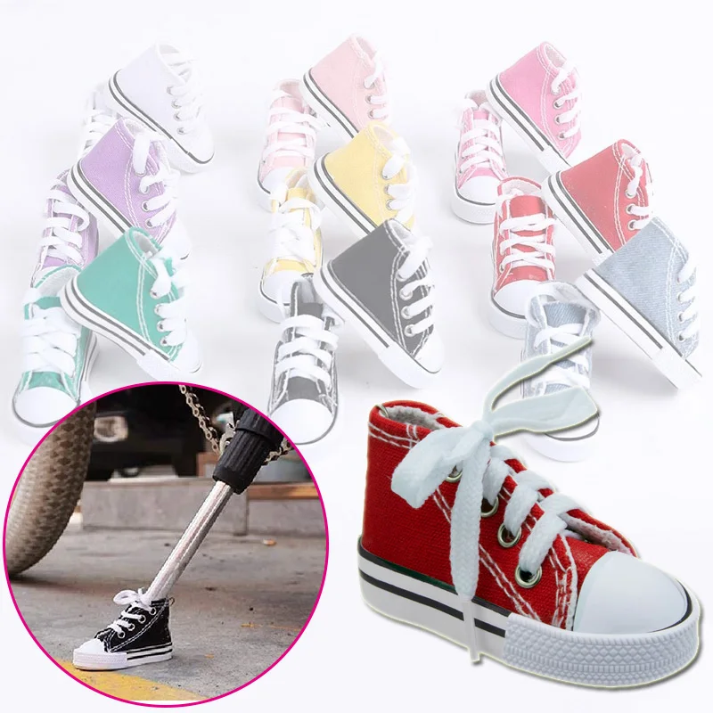 1 piar Motorcycle Bicycle Foot Support Mini Cute Shoes Creative for Motorbike Bike Tripod Canvas Shoes Decor Cover