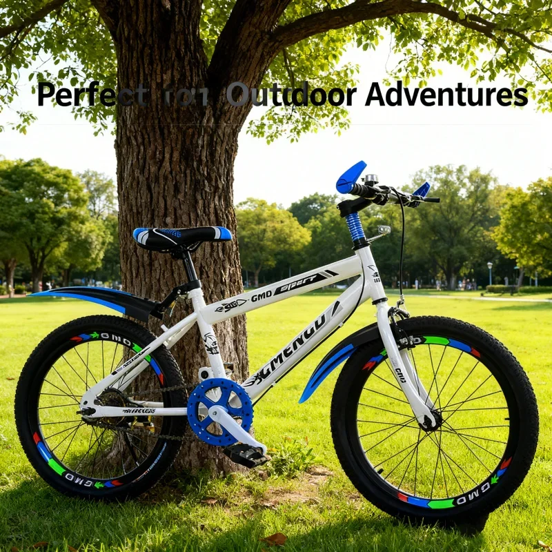 دراجة جبلية زرقاء للأطفال ذات سرعة واحدة مقاس 20 بوصة 22 بوصة مناسبة لطلاب المدارس الابتدائية للأولاد بعمر 6-10 سنوات #1