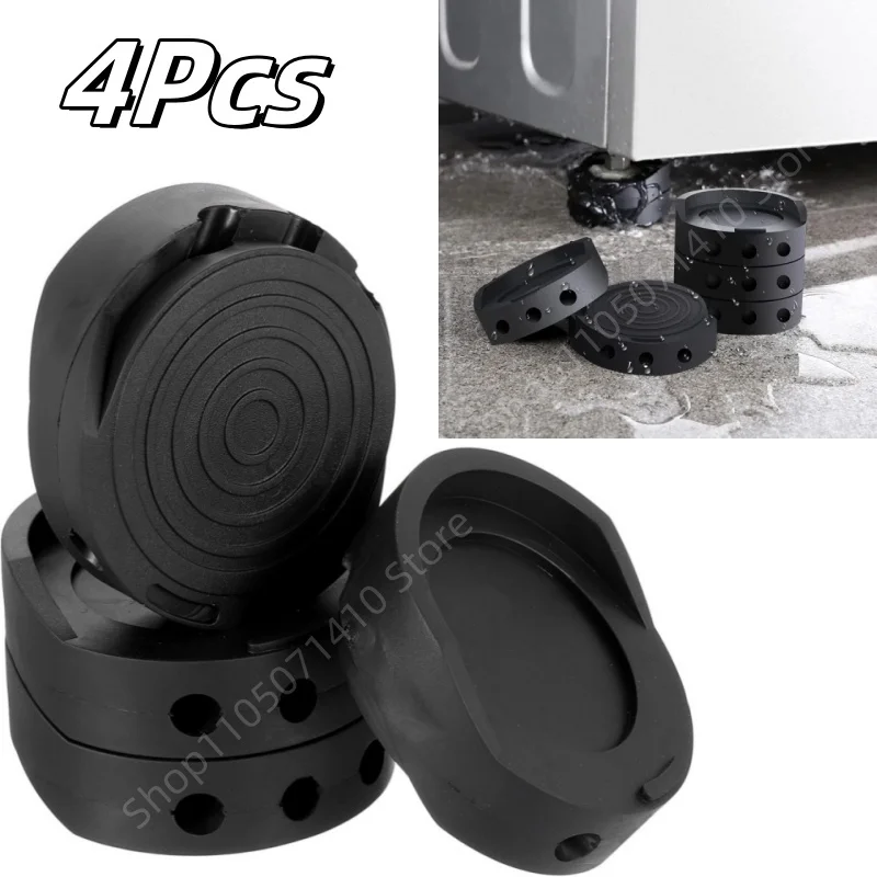 4 Piezas de Almohadillas Antivibración para Base de Lavadora y Refrigerador, Universales, Antideslizantes, Silenciosas, para Muebles, con Aumento de Altura
