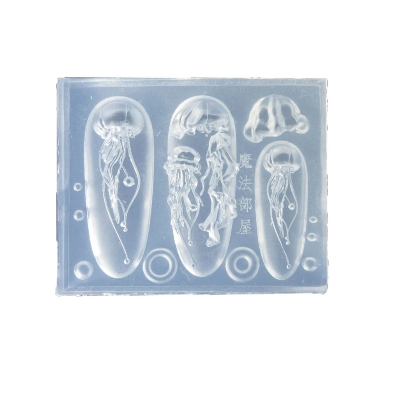 YQ Convenient Jellyfish Nail Art Dropper Molds Silicone Resin Molds Silicone Manicures Moulds Nail Decoration Molds for DIY