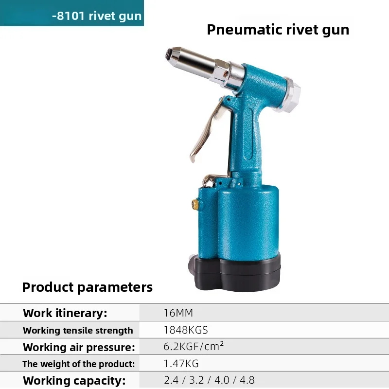 Industrial Pneumatic Pop Rivet Gun – Air Hydraulic Riveting Tool for Aluminum/Steel,Heavy Duty for Window/Door&Metal Fabrication