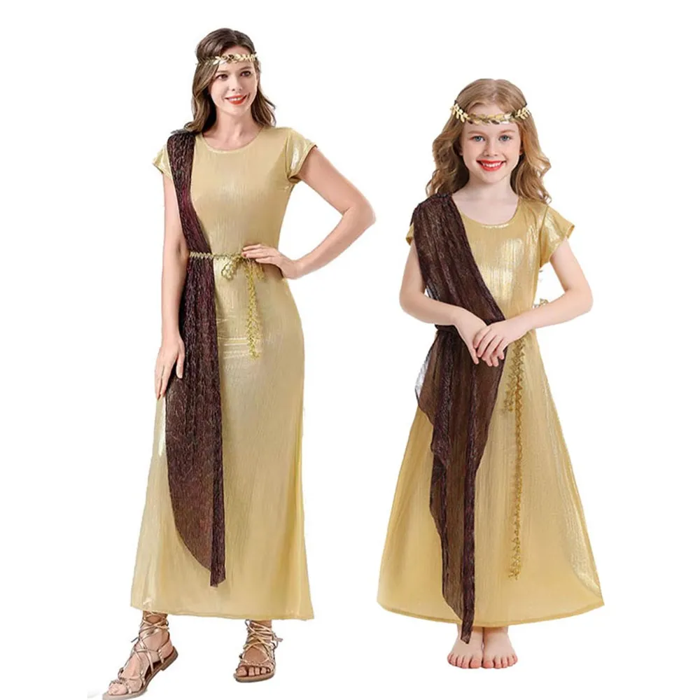 

Хэллоуин Godd Косплей Костюм Древний Римский Длинный Доктор Королева Сценическое Представление Трансформация Пар Традиционный Этнический Wo...