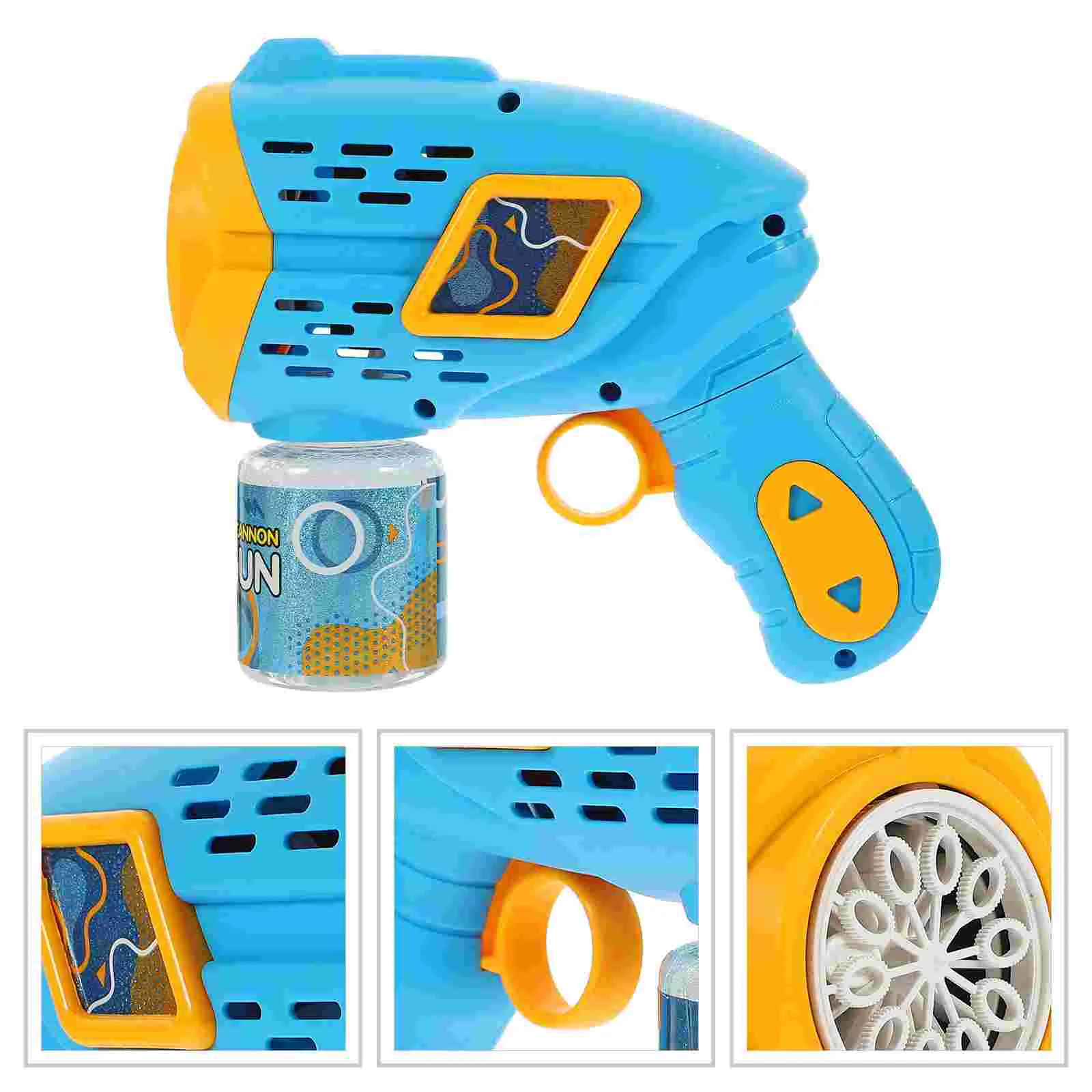 Waterproof Fully Automatic Gatling Children's Handheld Bubble Machine (sky Blue) Tinplate Kids Money Piggy Bank Maker Pool