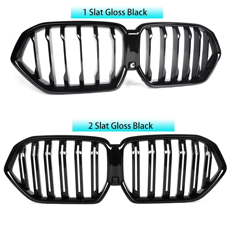 Gloss Black Repalcement  ABS Car Styling Bumper Racing Grills Fit For BMW X6 G06 X6M F96 2020 - 2022 Front Kidney Grille