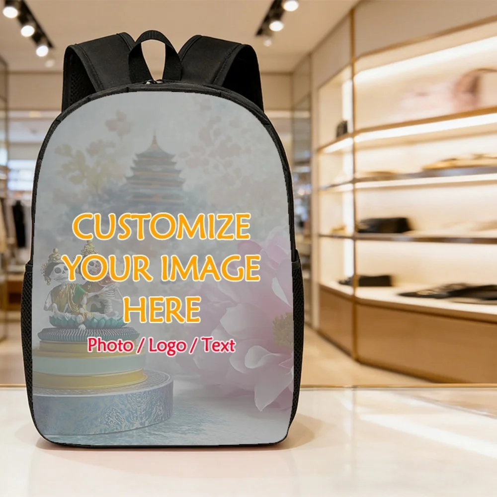 Custom Photo Print Backpack Personalized Custom Image Gift Backpack for Wedding Party Family Memory Travel School Shoulder Bag