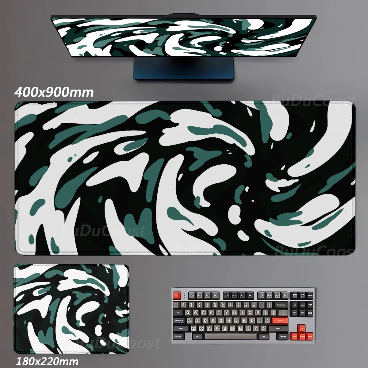 Duża podkładka pod mysz Art Swirl Klawiatury Gracze Decoracion Drukowanie HD Strata Liquid 900x400 Podkładka pod komputer Laptop Anime Maty na klawiaturę