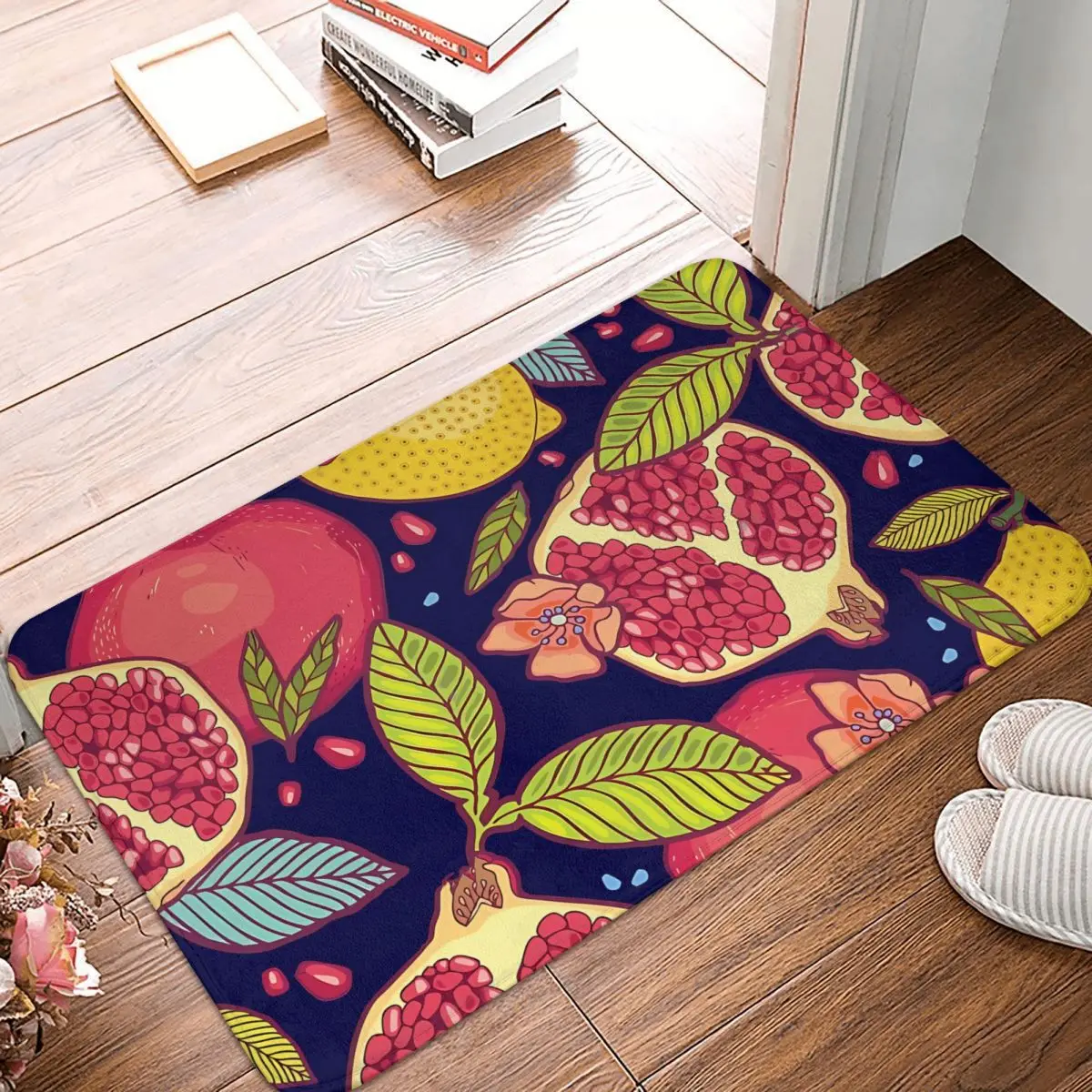 Fruit Lemon Non-slip Doormat Mysterious Tropical Garden Drawstring Living Room Kitchen Mat Prayer Carpet Home Pattern Decor