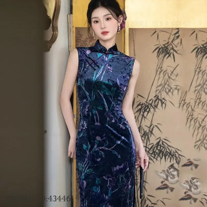 vintgae-classique-velours-qipao-dame-longue-cheongsam-robe-traditionnelle-chinoise-sexy-imprime-fleur-robes-costume-ethnique-robe-maxi