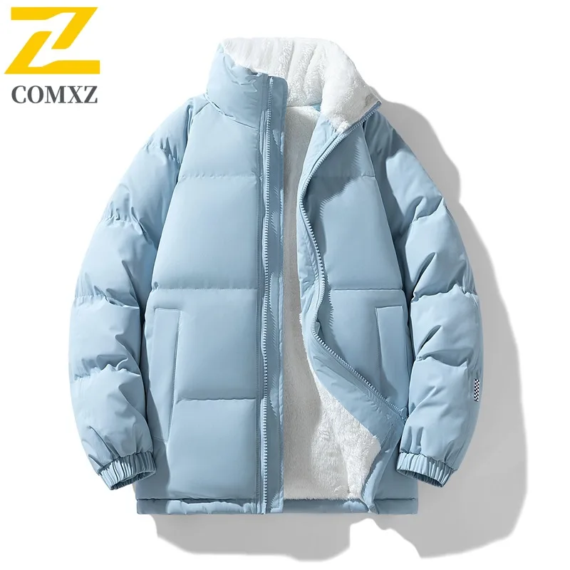 

COMXZ Men Padding Coat Stand Collar High-Quality Streetwear Camping Tripping Winter Jacket 2025 Skiing Minimalist Padded Jacket